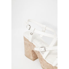 Guess Beige Leather Sandal - Retail Flare