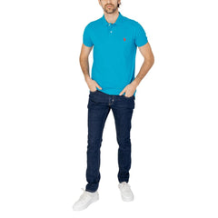 U.S. POLO ASSN. Blue Cotton Polo Shirt U.S. POLO ASSN. Retail Flare