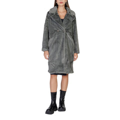 ICHI Black Polyester Jackets & Coat - Retail Flare