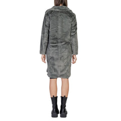 ICHI Black Polyester Jackets & Coat - Retail Flare