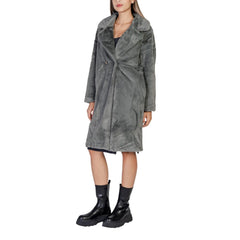 ICHI Black Polyester Jackets & Coat - Retail Flare