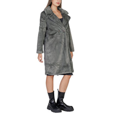 ICHI Black Polyester Jackets & Coat - Retail Flare