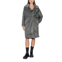 ICHI Black Polyester Jackets & Coat - Retail Flare