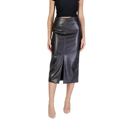 ICHI Black Polyester Skirt - Retail Flare