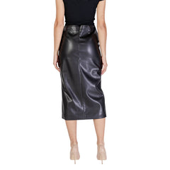 ICHI Black Polyester Skirt - Retail Flare