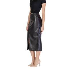 ICHI Black Polyester Skirt - Retail Flare