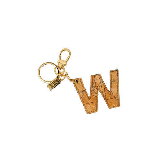 Alviero Martini Prima Classe Beige Leather Keychain - Retail Flare