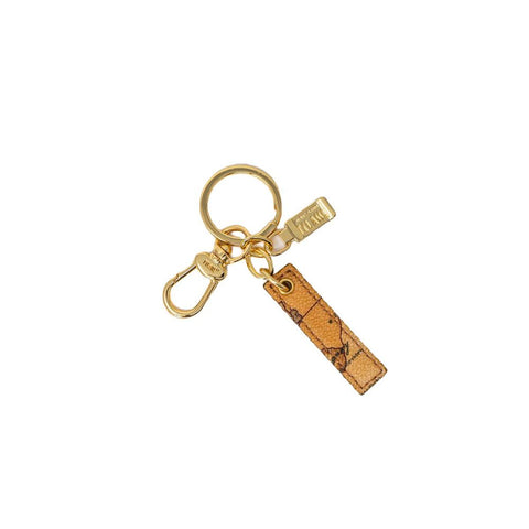 Alviero Martini Prima Classe Beige Leather Keychain - Retail Flare