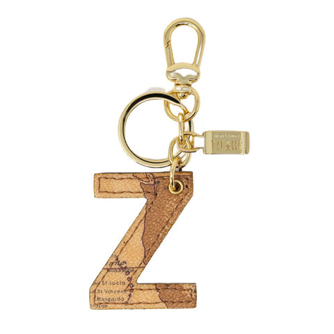 Alviero Martini Prima Classe Beige Leather Keychain - Retail Flare
