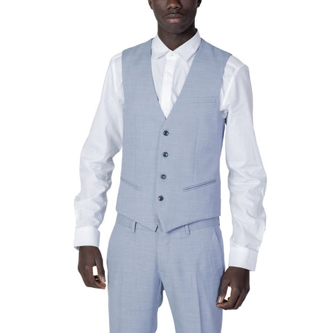 Antony Morato Blue Polyester Vest - Retail Flare