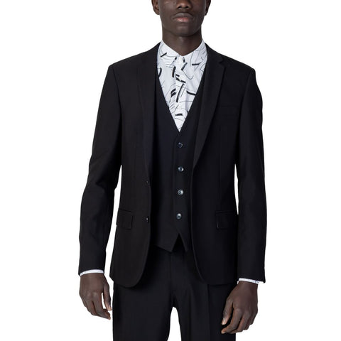 Antony Morato Black Polyester Suit - Retail Flare