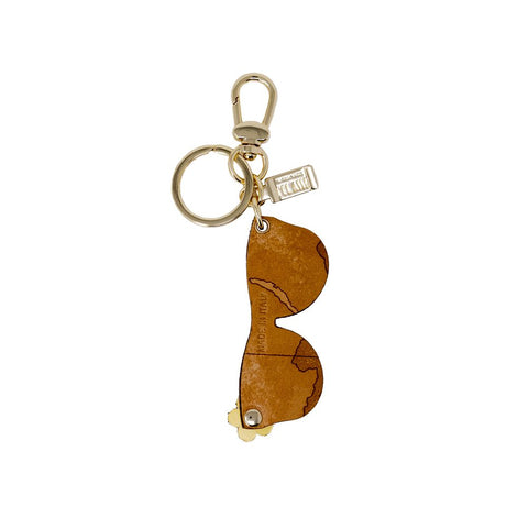 Alviero Martini Prima Classe Beige Leather Keychain - Retail Flare