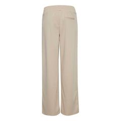 ICHI Beige Recycled Polyurethane Jeans & Pant - Retail Flare