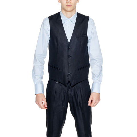 Antony Morato Black Linen Vest - Retail Flare