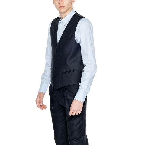 Antony Morato Black Linen Vest - Retail Flare