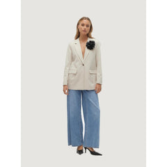 Vero Moda Beige Polyester Suits & Blazer - Retail Flare