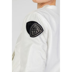 Blauer White Polyamide Jackets & Coat Blauer Retail Flare