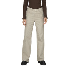 Only Beige Cotton Jeans & Pant - Retail Flare
