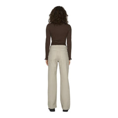 Only Beige Cotton Jeans & Pant - Retail Flare