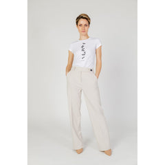 Only Beige Polyester Jeans & Pant - Retail Flare