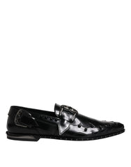 Dolce & Gabbana Black Embellished Derby Monk Strap Shoes - Retail Flare