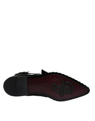 Dolce & Gabbana Black Embellished Derby Monk Strap Shoes - Retail Flare