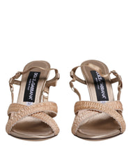 Dolce & Gabbana Beige Keira Slingback Heels Sandals Shoes - Retail Flare