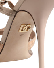 Dolce & Gabbana Beige Keira Slingback Heels Sandals Shoes - Retail Flare