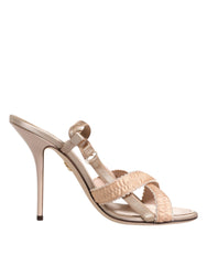 Dolce & Gabbana Beige Keira Slingback Heels Sandals Shoes - Retail Flare