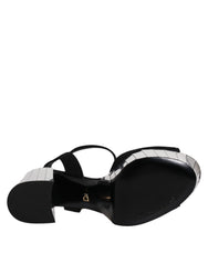 Dolce & Gabbana Black Mirror Heels Platform Sandals Shoes - Retail Flare