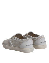 Dolce & Gabbana White Floral Lace Slip On Loafers Shoes - Retail Flare
