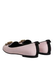 Dolce & Gabbana Light Pink Velvet Slip On Loafers Flats Shoes - Retail Flare