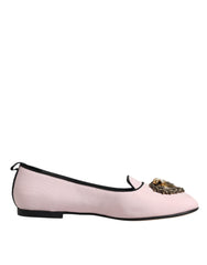 Dolce & Gabbana Light Pink Velvet Slip On Loafers Flats Shoes - Retail Flare