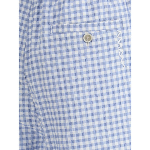 Marni knee-length Vichy Shorts - Retail Flare