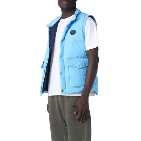 Woolrich Light Blue Polyester Vest - Retail Flare
