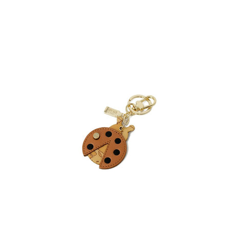 Alviero Martini Prima Classe Beige Leather Keychain - Retail Flare
