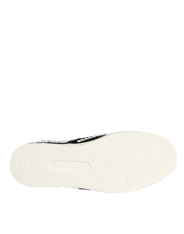 Dolce & Gabbana Black Embellished London Men Slip On Shoes - Retail Flare