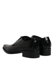 Dolce & Gabbana Black Patent Leather Derby Men Dress Shoes - Retail Flare