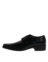 Dolce & Gabbana Black Patent Leather Derby Men Dress Shoes - Retail Flare
