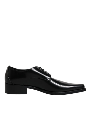Dolce & Gabbana Black Patent Leather Derby Men Dress Shoes - Retail Flare