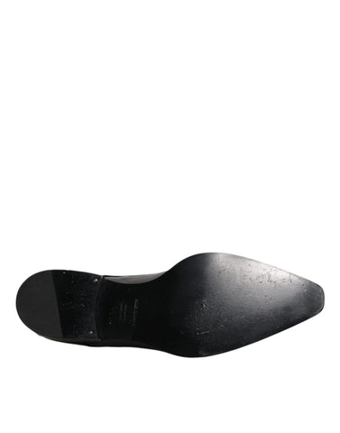 Dolce & Gabbana Black Patent Leather Derby Men Dress Shoes - Retail Flare