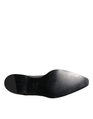 Dolce & Gabbana Black Patent Leather Derby Men Dress Shoes - Retail Flare