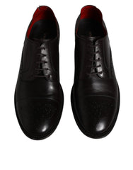 Dolce & Gabbana Black Calfskin Leather Derby Men Dress Shoes - Retail Flare