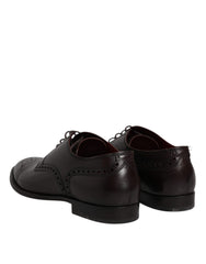 Dolce & Gabbana Black Calfskin Leather Derby Men Dress Shoes - Retail Flare
