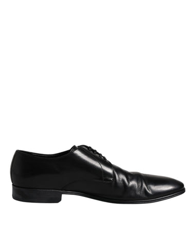 Dolce & Gabbana Black Patent Leather Derby Men Dress Shoes - Retail Flare