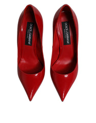 Dolce & Gabbana Red Patent Leather Stiletto Heels Pumps Shoes - Retail Flare