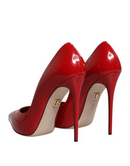 Dolce & Gabbana Red Patent Leather Stiletto Heels Pumps Shoes - Retail Flare