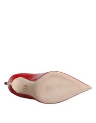 Dolce & Gabbana Red Patent Leather Stiletto Heels Pumps Shoes - Retail Flare