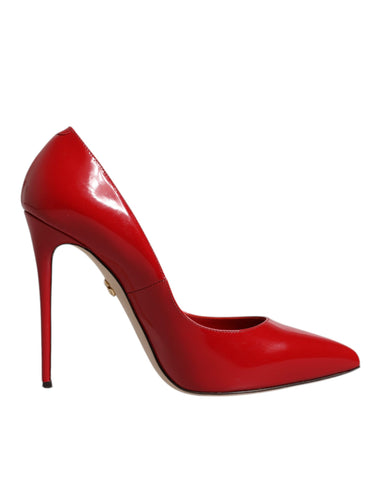Dolce & Gabbana Red Patent Leather Stiletto Heels Pumps Shoes - Retail Flare