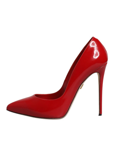 Dolce & Gabbana Red Patent Leather Stiletto Heels Pumps Shoes - Retail Flare